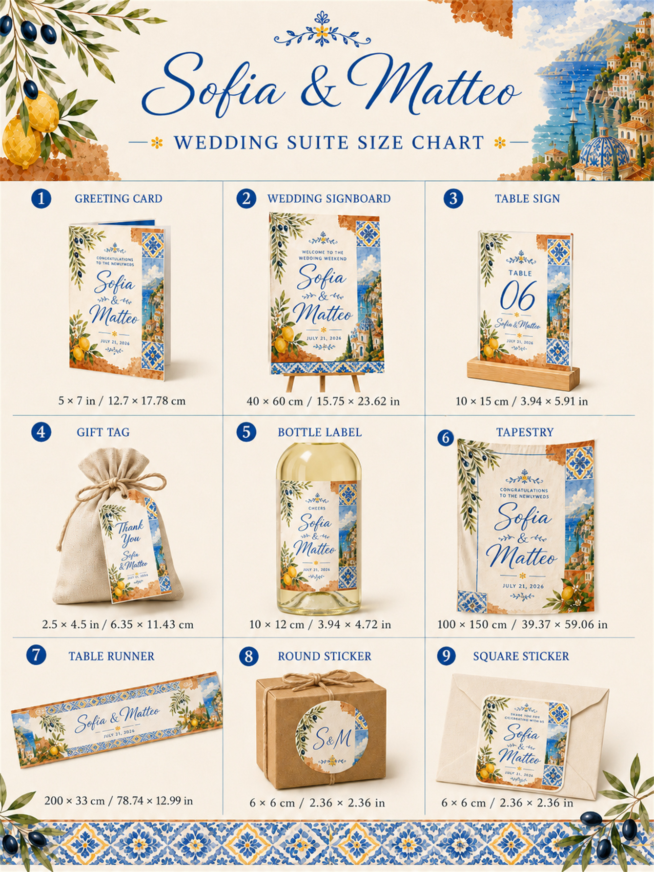 Gray-blue and romantic wedding decorations - garden arch design - custom names and dates